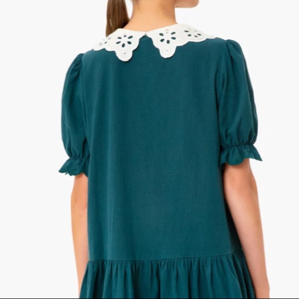**Last One Medium** Peacock Green Kit Dress
POMANDER PLACE - Picture 5 of 8